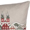 Clayre & Eef KT021.409 Obliečka na vankúš so zimným motívom béžová 45x45 cm