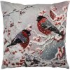 Clayre & Eef KT021.413 Obliečka na vankúš 45x45cm Zimné býčkovia sivá červená
