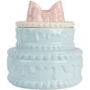Clayre & Eef 6CE2146 Dekoračný kvetináč s pokrievkou Keramický modro-ružový Ø 13x15 cm