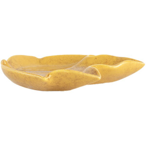 Clayre & Eef 6CE2151 Misa Leaf Botanical Design Yellow 14x13x2 cm Keramika
