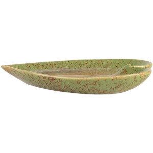 Clayre & Eef 6CE2154 Misa Leaf Green Brown 15x11x2 cm Keramická botanická