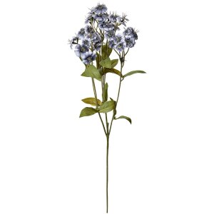 Clayre & Eef dekoratívna vetva modré kvety 8x8x63 cm plast modro-zelená
