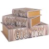 Clayre & Eef 66258 Sada 3 úložných boxov Retro Vintage Wood Beige Brown