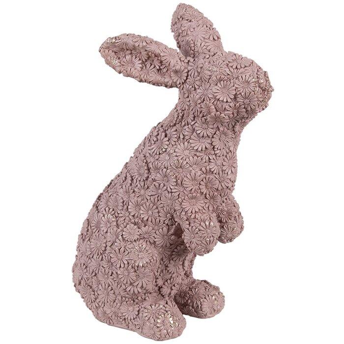 Clayre & Eef 6PR5149 Dekorácia Králik ružový 19x11x26 cm Polyresin