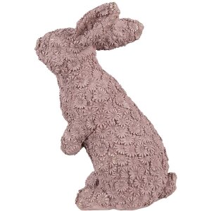 Clayre & Eef 6PR5149 Dekorácia Králik ružový 19x11x26 cm Polyresin