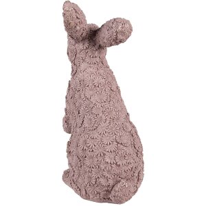 Clayre & Eef 6PR5149 Dekorácia Králik ružový 19x11x26 cm Polyresin