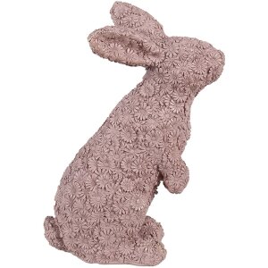 Clayre & Eef 6PR5149 Dekorácia Králik ružový 19x11x26 cm Polyresin