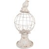 Clayre & Eef 6PR5151 Dekorácia Vták Ø 20x44 cm Sivý antický štýl Polyresin