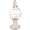 Clayre & Eef 6PR5151 Dekorácia Vták Ø 20x44 cm Sivý antický štýl Polyresin