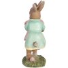 Clayre & Eef 6PR5437 Dekorácia králik 8x3x8 cm béžová ružová mätovo zelená