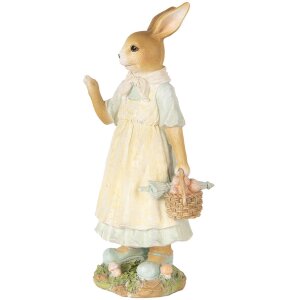 Clayre & Eef 6PR5449 Dekorácia králik béžová žltá 15x12x32 cm