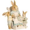Clayre & Eef 6PR5451 Dekorácia králik béžovo zelená 18x11x17 cm Polyresin