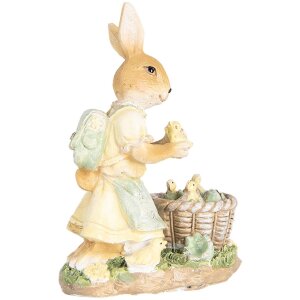 Clayre & Eef 6PR5452 Dekorácia králik 10x6x13 cm Polyresin béžová žltá