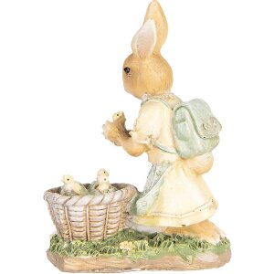 Clayre & Eef 6PR5452 Dekorácia králik 10x6x13 cm Polyresin béžová žltá