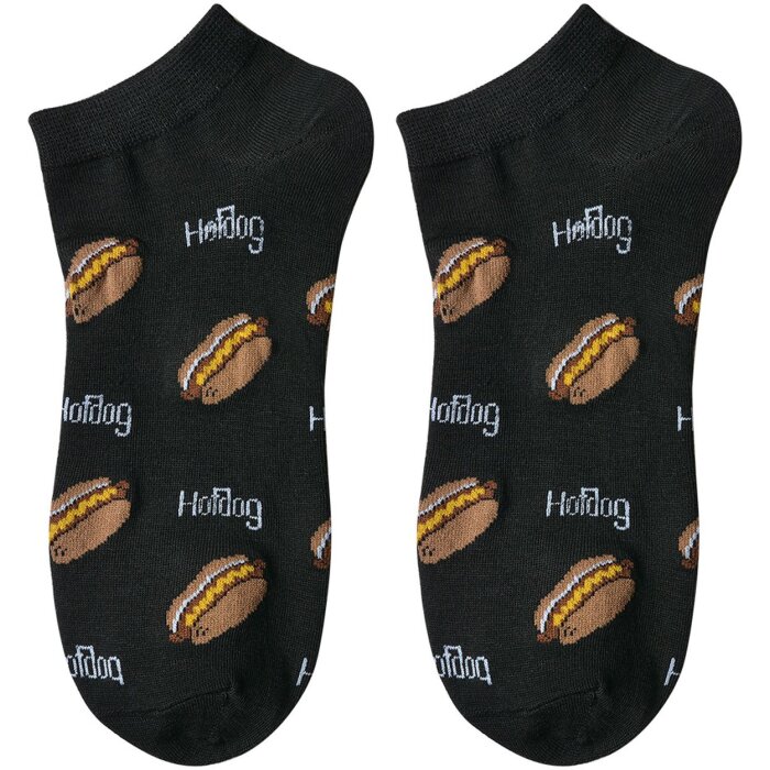 Juleeze JZSSK0018 Ponožky Hotdog Motif Black Veľkosť 36-41