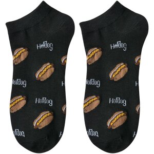 Juleeze JZSSK0018 Ponožky Hotdog Motif Black Veľkosť 36-41