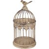 Clayre & Eef 5Y1283 Dekoračný set vtáčích klietok Antik Béžová Ø32x60 Ø23x40 cm