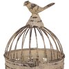 Clayre & Eef 5Y1283 Dekoračný set vtáčích klietok Antik Béžová Ø32x60 Ø23x40 cm