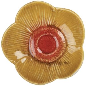 Miska Clayre & Eef Flower Yellow-Red Ø14x3cm Keramické Deco občerstvenie