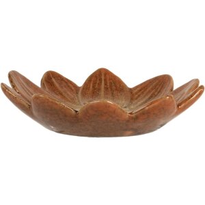 Clayre & Eef Misa Kvetina Oranžová Žltá Ø14x3 cm Keramická glazúra