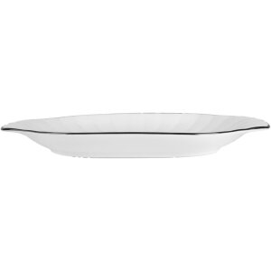 Clayre & Eef 6CE2166 Keramická miska biela čierna 29x16x3 cm Moderný štýl