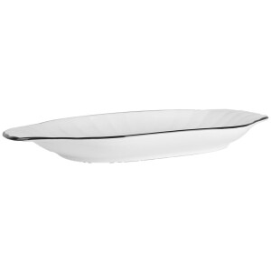 Clayre & Eef 6CE2166 Keramická miska biela čierna 29x16x3 cm Moderný štýl