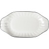Clayre & Eef 6CE2166 Keramická miska biela čierna 29x16x3 cm Moderný štýl
