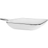 Clayre & Eef 6CE2168 Keramická miska 23x17x3 cm biela čierna moderná