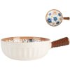Clayre & Eef 6CE2171 Miska Retro Vintage Keramic White Brown 22x16x6 cm 500 ml