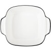Clayre & Eef 6CEBO0213 Keramická miska biela čierna 15x12x5 cm 400 ml Moderné
