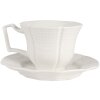 Clayre & Eef Kávovnice s podnádězou Bílá 175 ml Keramika 12x9x6 cm