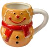 Clayre & Eef 6CEMU0191 Pohár – Keramický hrnček s dizajnom perníka 525ml
