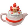 Clayre & Eef Čajník Strawberry Cake Ružový 325ml 17x10x13cm Keramický