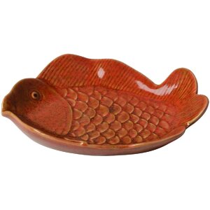 Clayre & Eef 6CE2162 Miska Fish Keramic Orange 16x11x3 cm