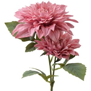 Clayre & Eef 6PL0339P Dekorácia Vetva s kvetmi ružová 62 cm