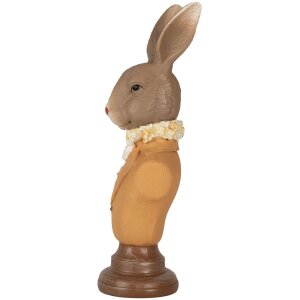 Clayre & Eef 6PR5363 Dekorácia Busta králika hnedá oranžová 7x5x19 cm