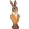 Clayre & Eef 6PR5363 Dekorácia Busta králika hnedá oranžová 7x5x19 cm