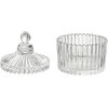 Clayre & Eef 6GL4725 Sklenená dóza s vekom Transparent 7x9 cm