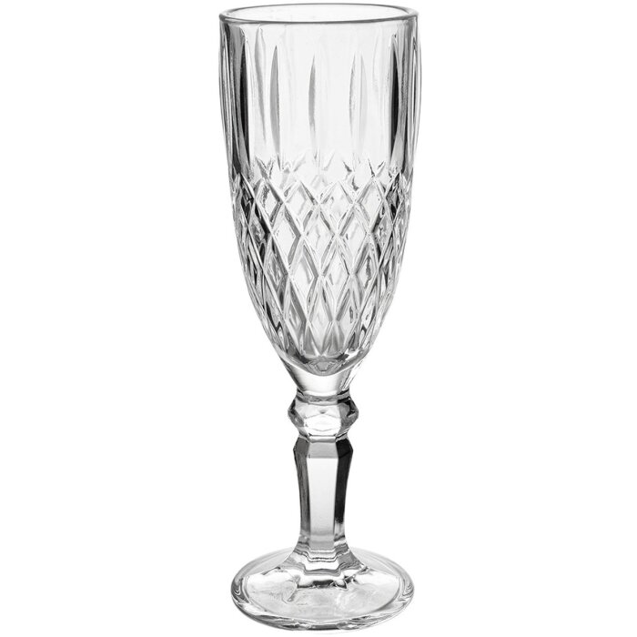 Clayre & Eef 6GL4726 Pohár na šampanské Ø6x19 cm 150 ml Transparentné sklo