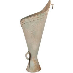 Clayre & Eef kvetináč železný zelené odtiene vintage vzhľad 50 cm