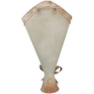 Clayre & Eef kvetináč železný zelené odtiene vintage vzhľad 50 cm