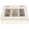 Clayre & Eef 6H2398 Čajová dóza Antikweiße 18x16x9 cm s 3 priehradkami
