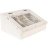 Clayre & Eef 6H2398 Čajová dóza Antikweiße 18x16x9 cm s 3 priehradkami