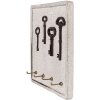 Clayre & Eef 6H2399 Vešiak na kľúče Béžová Hnedá 22x5x25 cm Drevo Železo