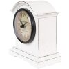 Clayre & Eef 6KL0831 Stolové hodiny bielo-hnedé 13x7x14 cm sklo drevo vidiecky štýl
