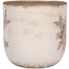 Clayre & Eef 6CE1981XL Kvetináč béžovo-ružový Ø 20x19 cm Keramika vo vidieckom štýle