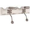 Clayre & Eef 6H2400 Vešiak na kabáty Nástenný vešiak 2 háčiky Antique style White 23x6x10 cm