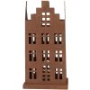 Clayre & Eef 6Y5791 Dekorácia domček sada 2 kovové hnedé Vintage Country štýl