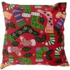 Clayre & Eef KT021.428 Obliečka na vankúš 44x44 cm Červený vianočný dizajn
