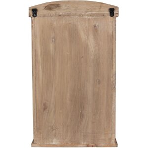 Clayre & Eef 50812 Nástenná skriňa 32x15x54 cm hnedá so sklenenými dverami